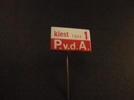 PvdA kiest lijst 1 politiek